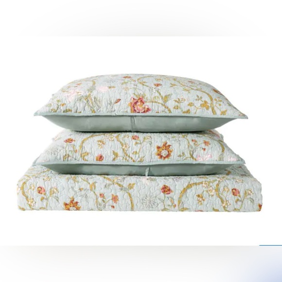 Style 212 Bedford Floral 3-piece Quilt Set Queen - Picture 2 of 6